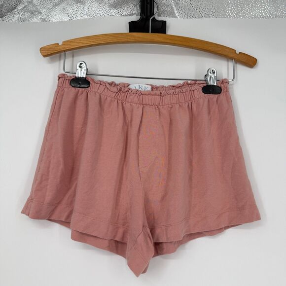 LAKE Pajama Set Shorts Long Sleeve Top Sleep Lounge Comfort Pink Womens Size XS - Picture 8 of 14